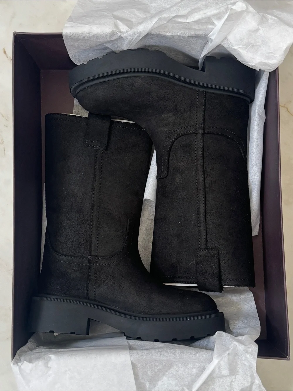 NIB Jeffrey Campbell Brown Suede Boots Size 5.5